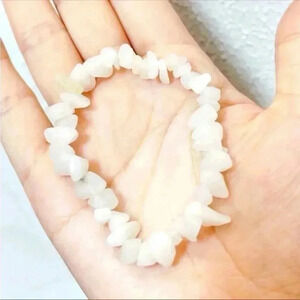 White Crystal Beaded Bracelet